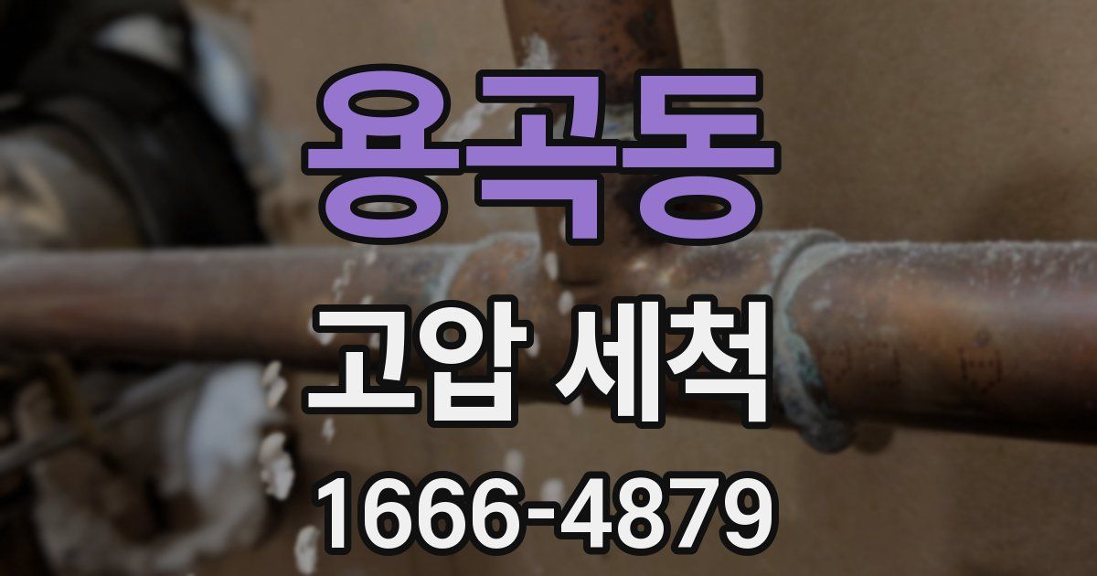 용곡동 고압 세척