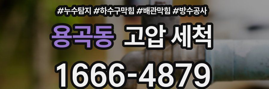 용곡동 고압 세척
