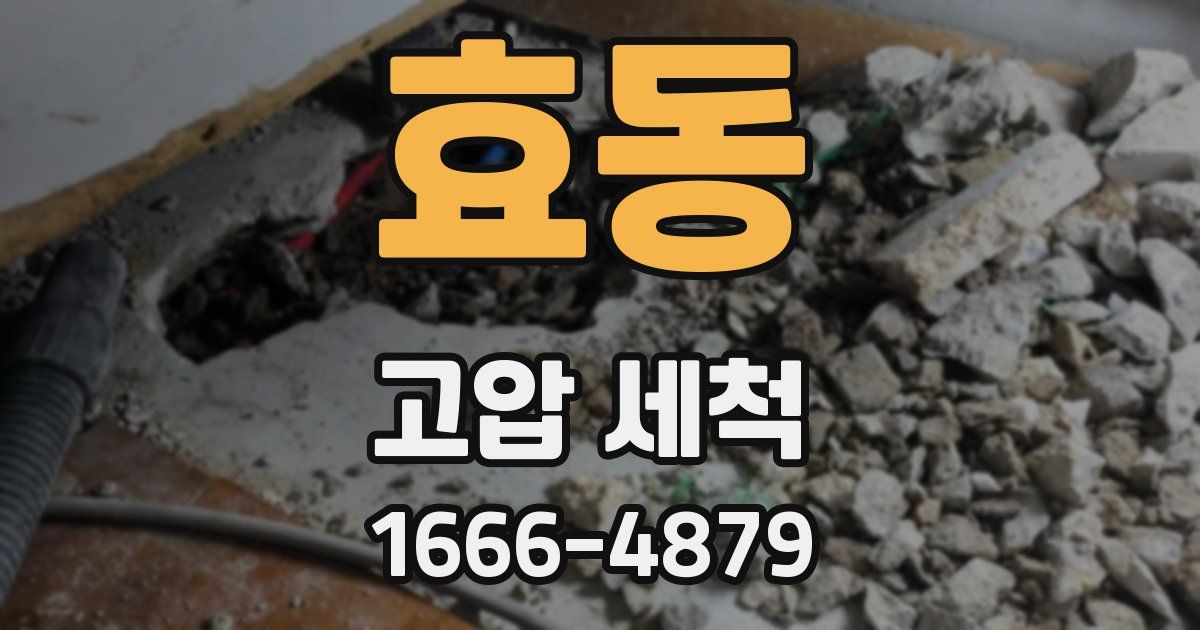 효동 고압 세척