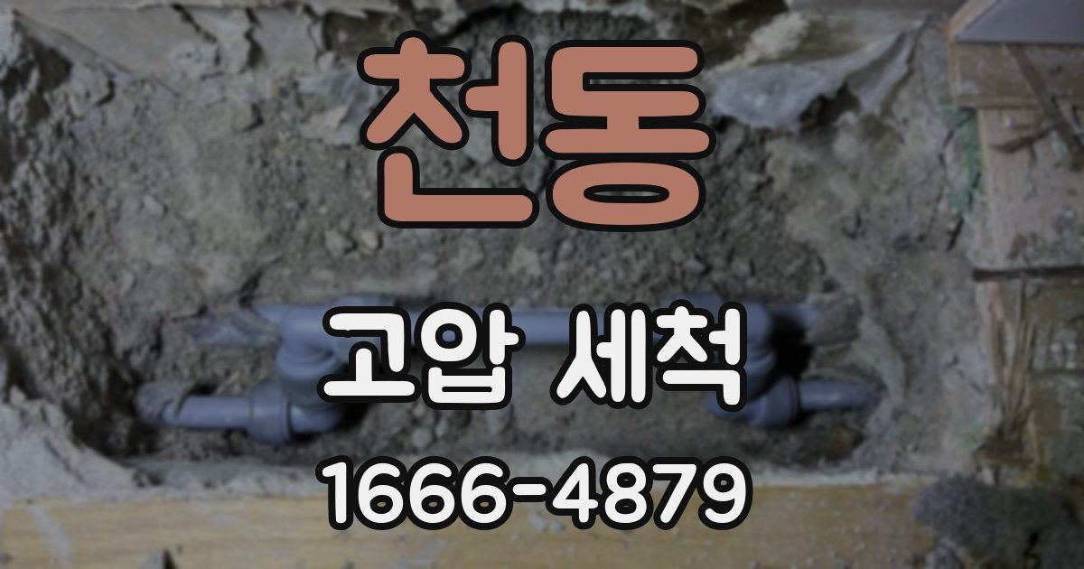 천동 고압 세척
