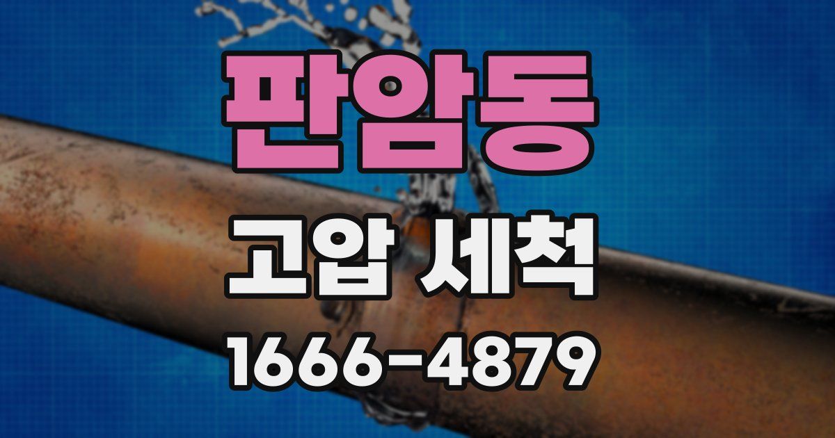 판암동 고압 세척