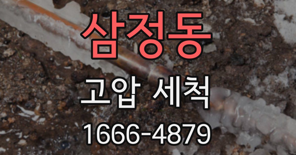 삼정동 고압 세척