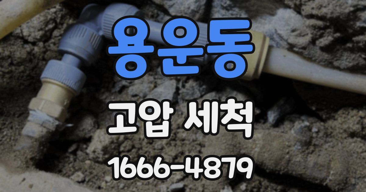 용운동 고압 세척