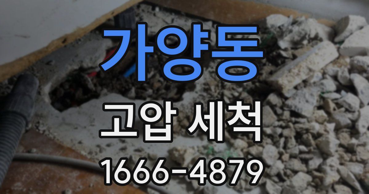 가양동 고압 세척