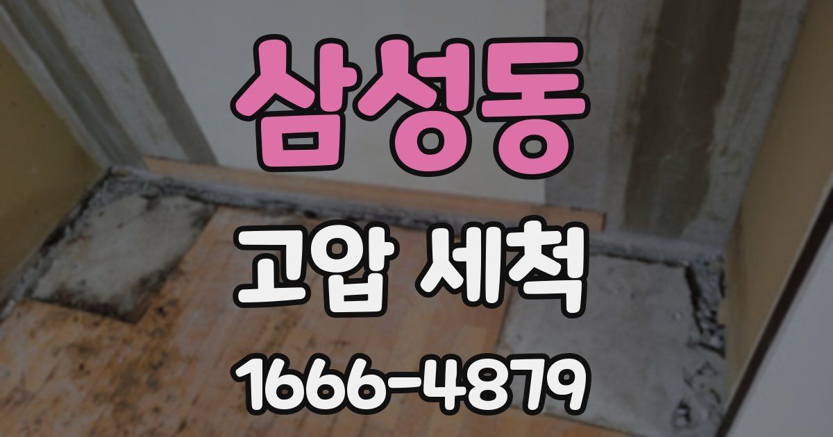삼성동 고압 세척