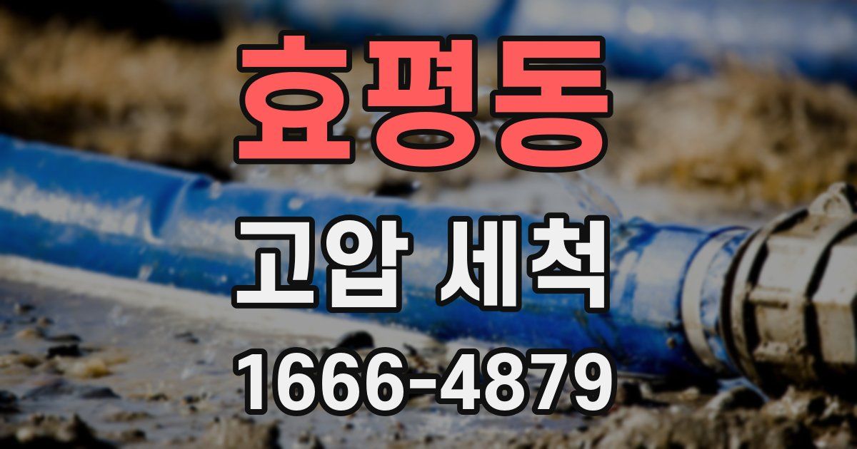 효평동 고압 세척