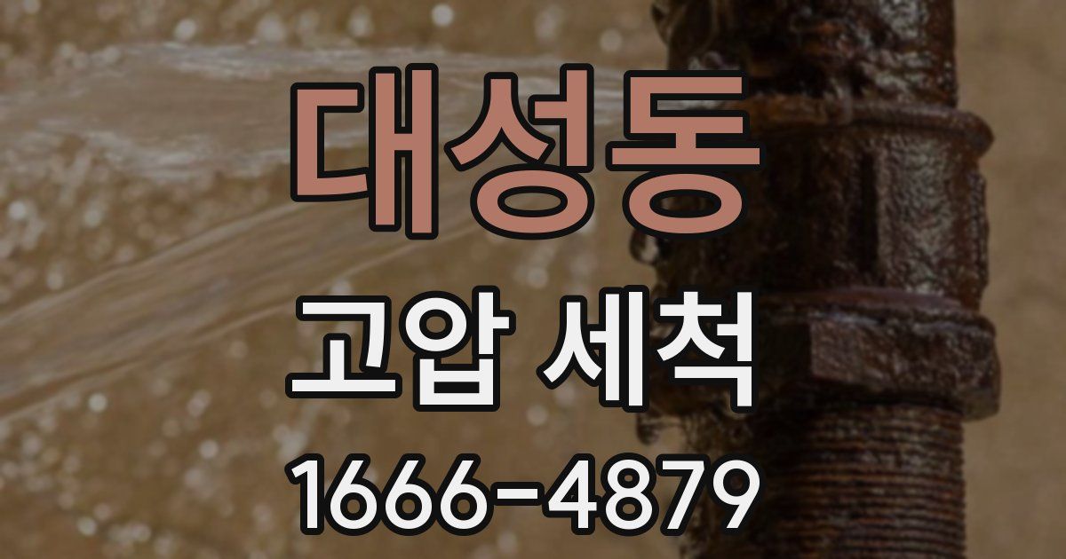 대성동 고압 세척