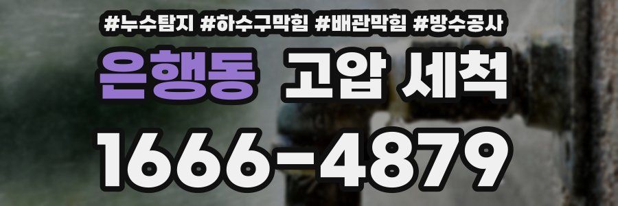 은행동 고압 세척