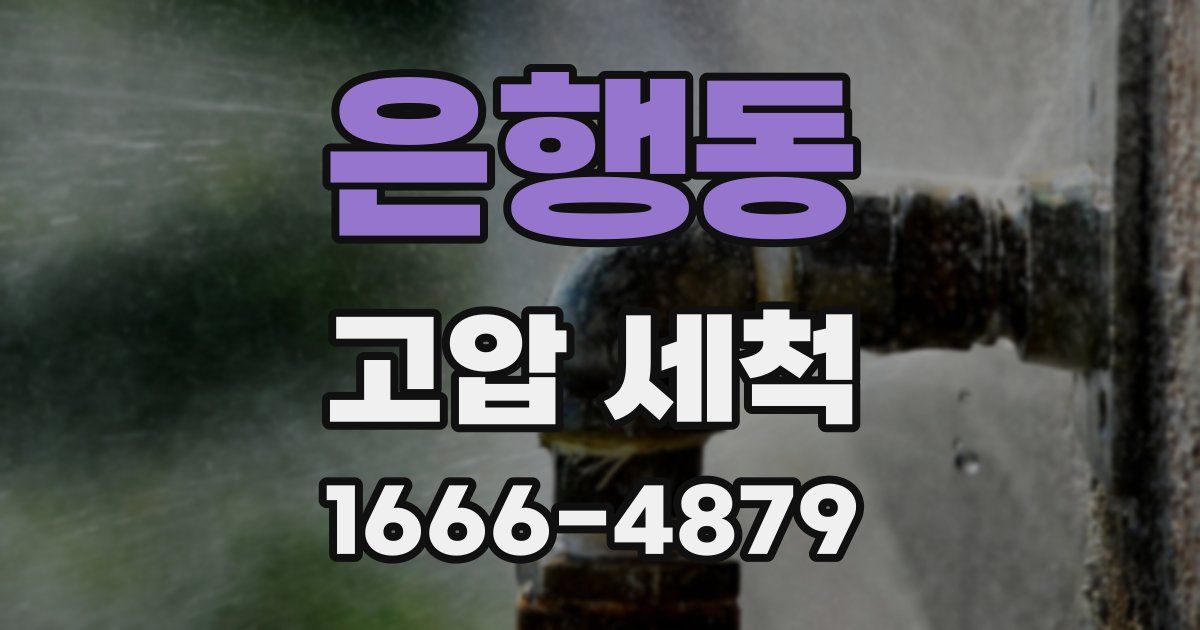 은행동 고압 세척