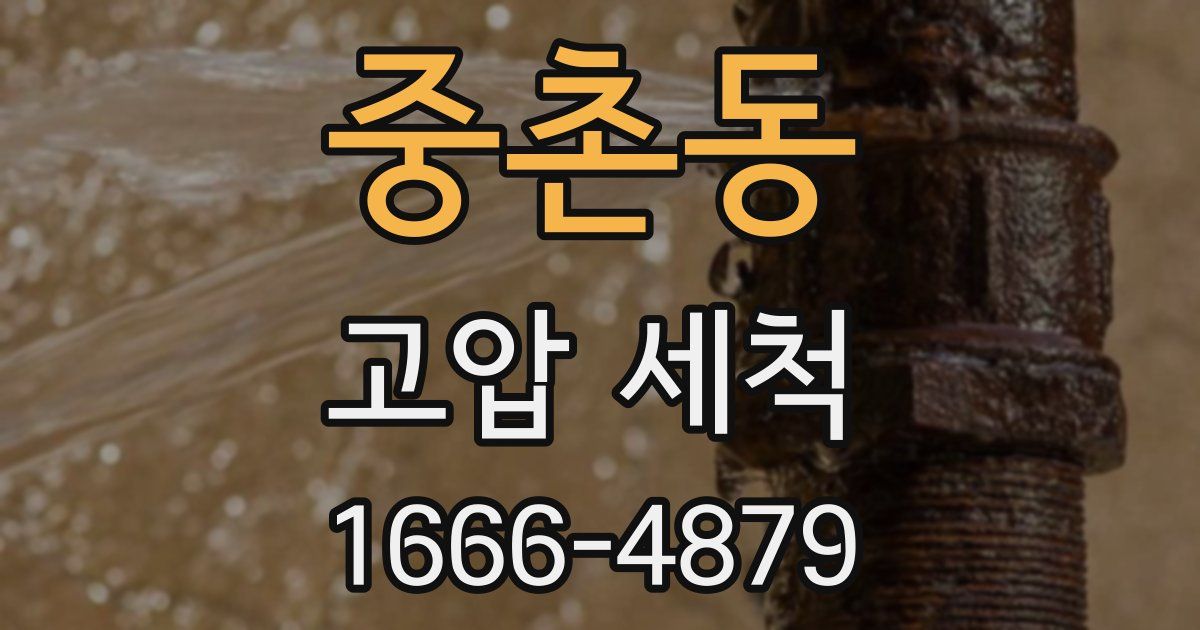 중촌동 고압 세척