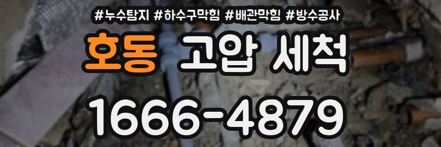 호동 고압 세척