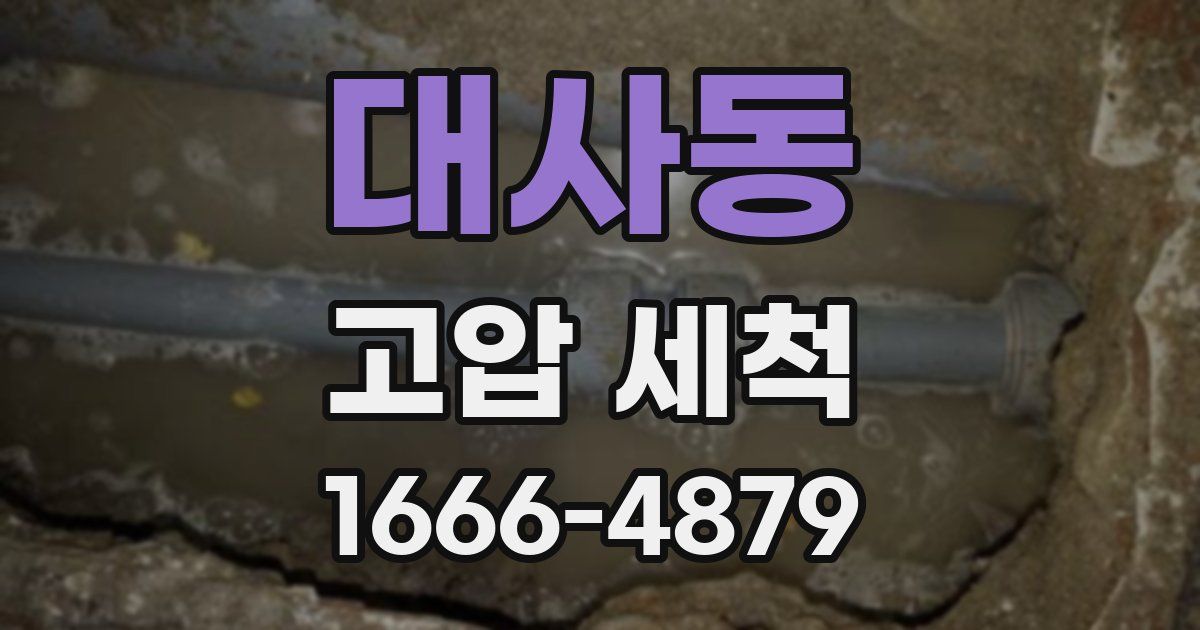 대사동 고압 세척