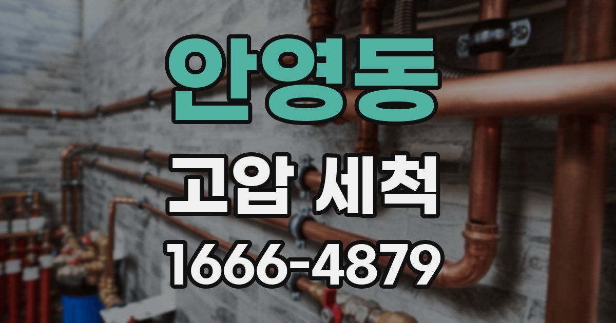안영동 고압 세척