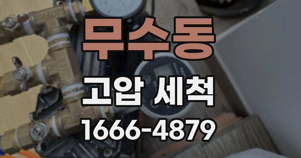 무수동 고압 세척