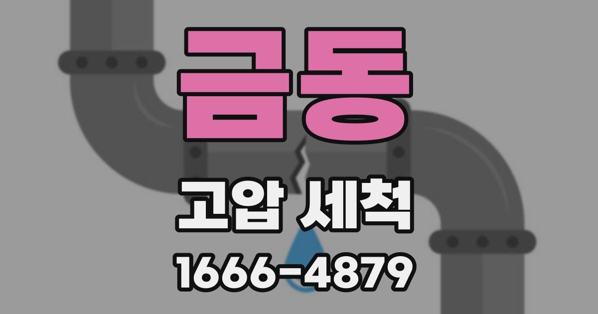금동 고압 세척