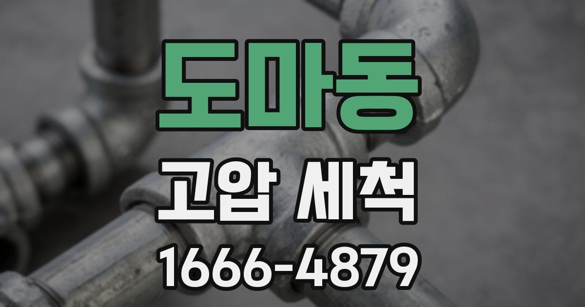 도마동 고압 세척