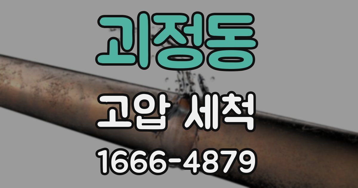 괴정동 고압 세척