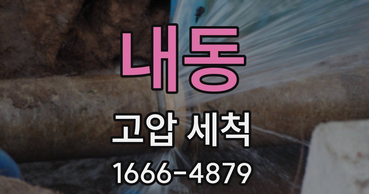 내동 고압 세척