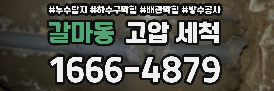 갈마동 고압 세척