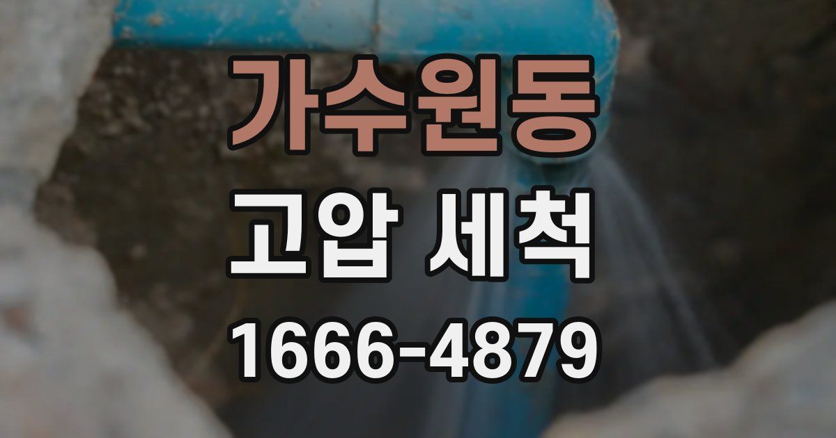 가수원동 고압 세척