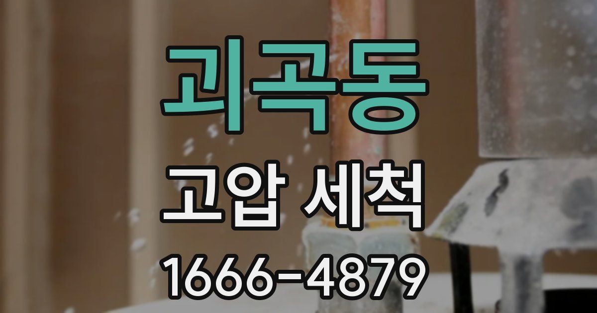 괴곡동 고압 세척