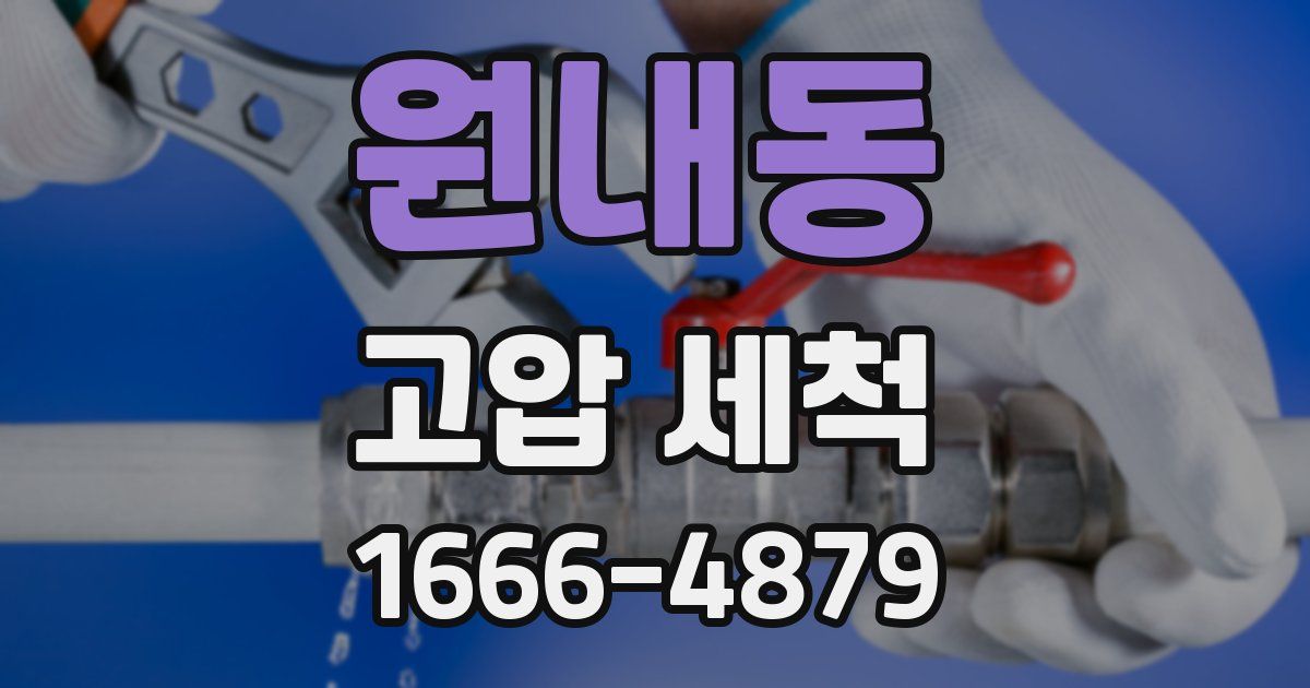 원내동 고압 세척