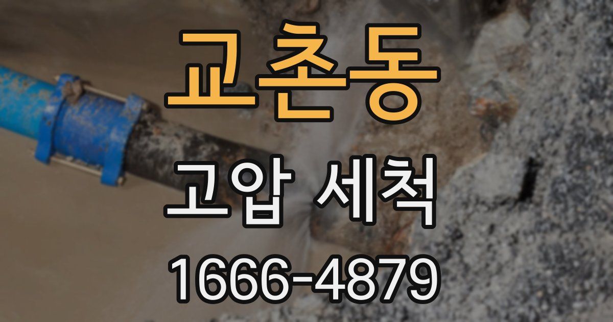 교촌동 고압 세척