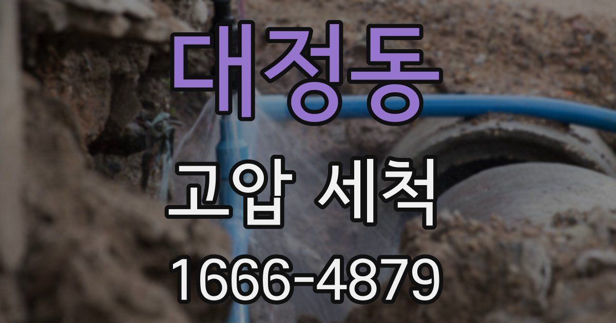 대정동 고압 세척