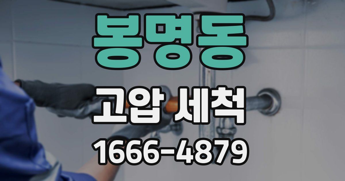 봉명동 고압 세척