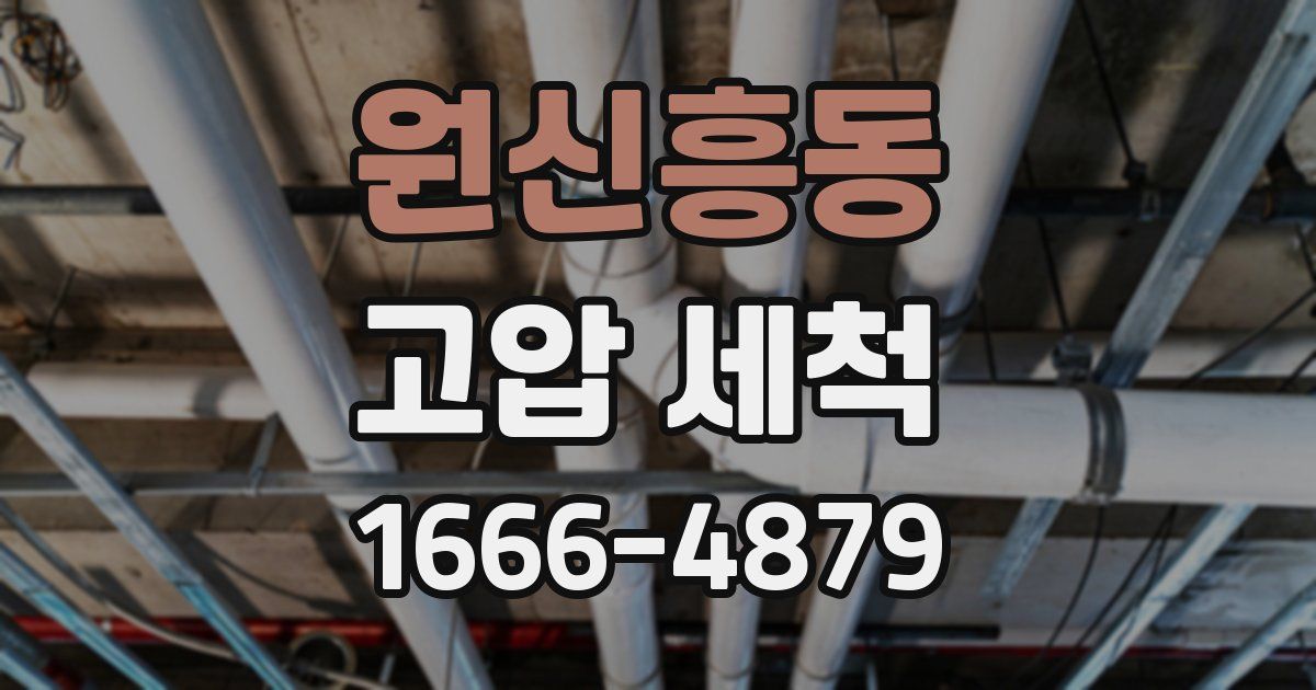 원신흥동 고압 세척