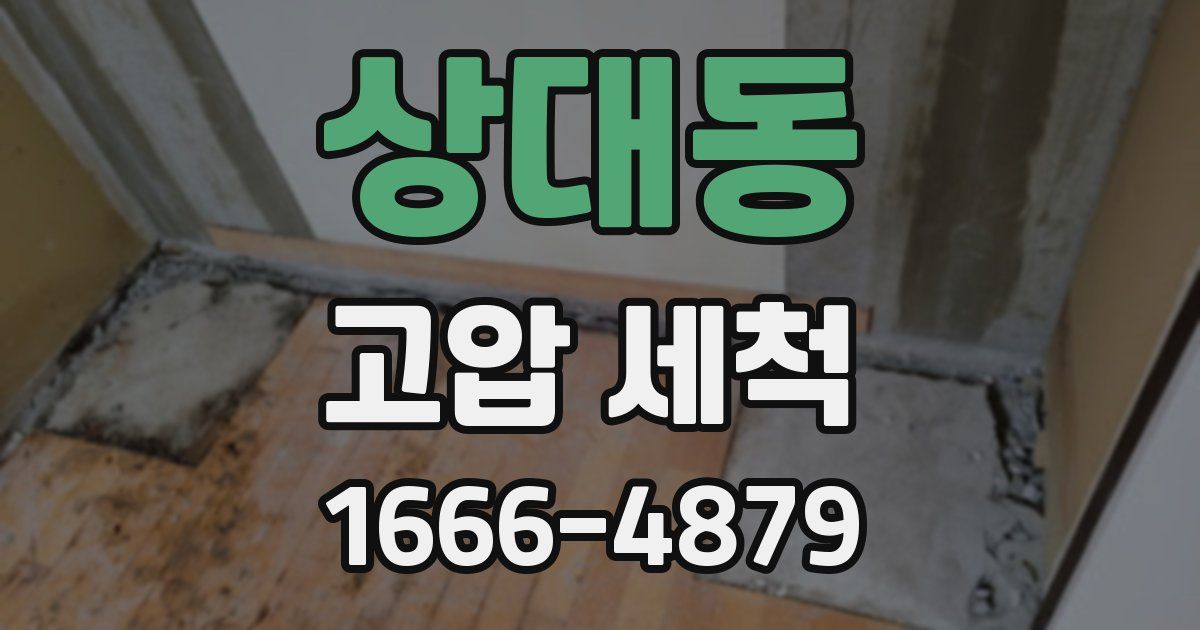 상대동 고압 세척