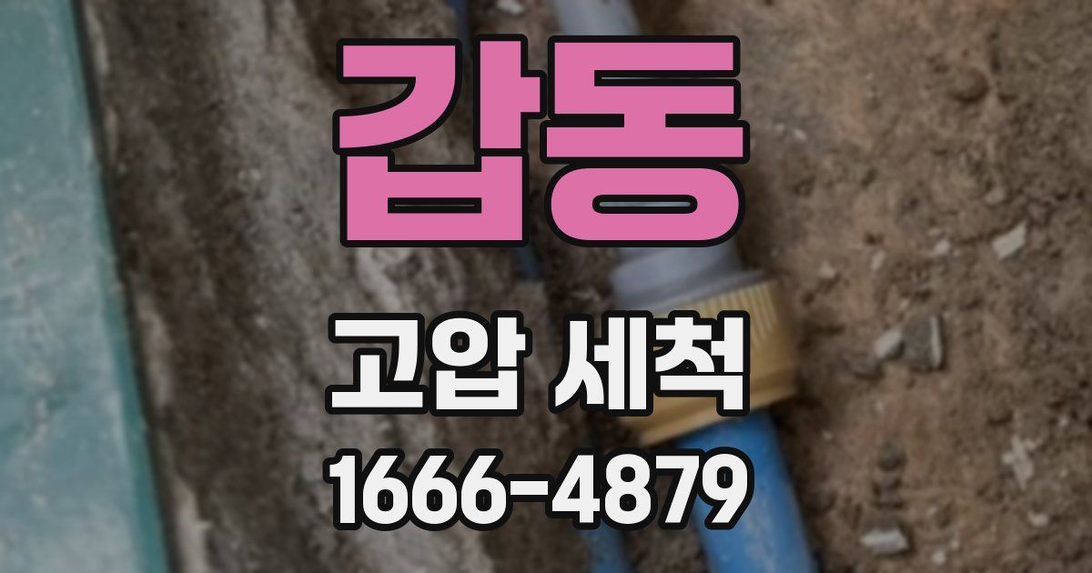 갑동 고압 세척
