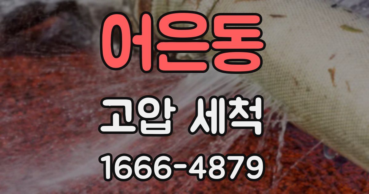 어은동 고압 세척