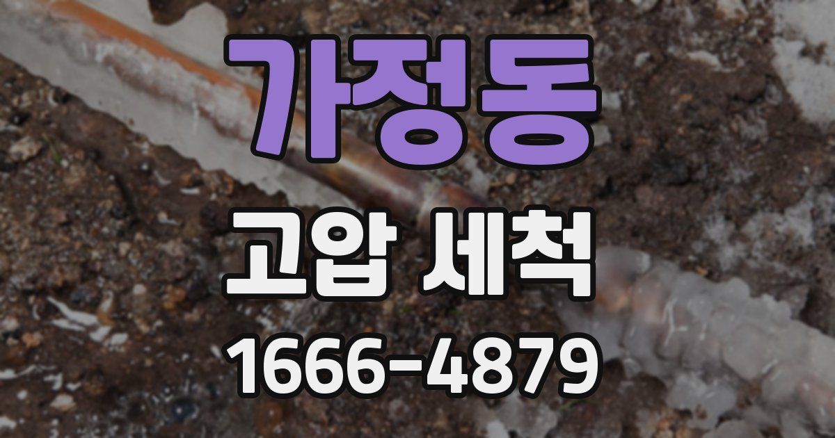 가정동 고압 세척