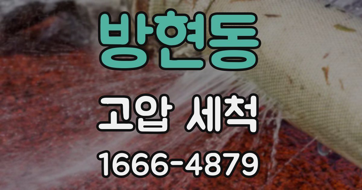 방현동 고압 세척