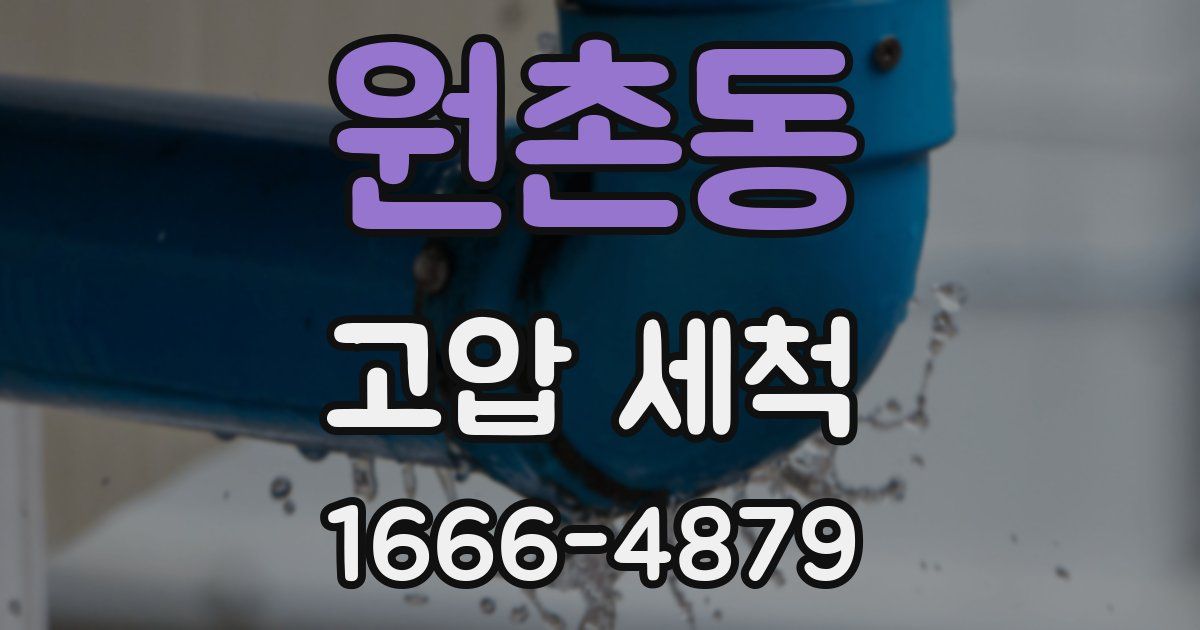 원촌동 고압 세척