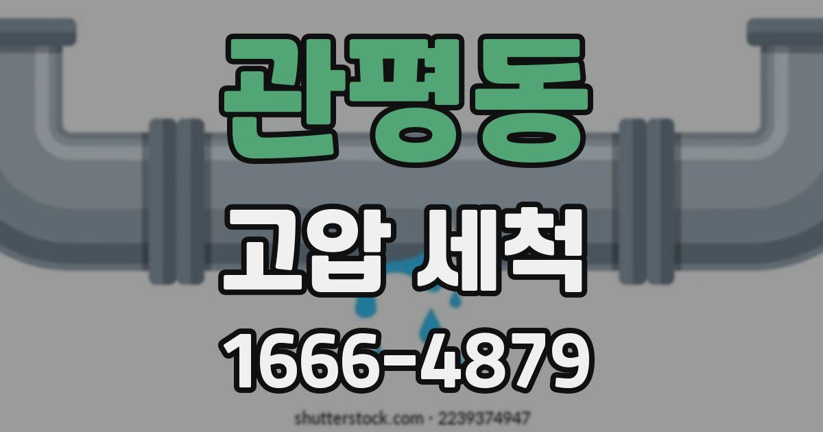 관평동 고압 세척