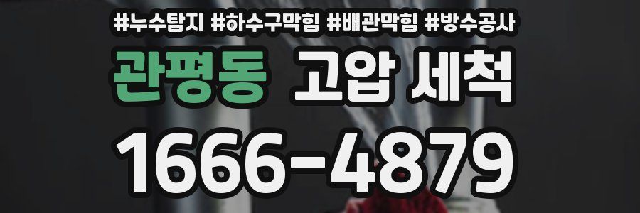 관평동 고압 세척