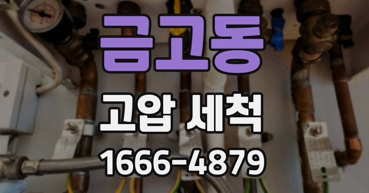 금고동 고압 세척