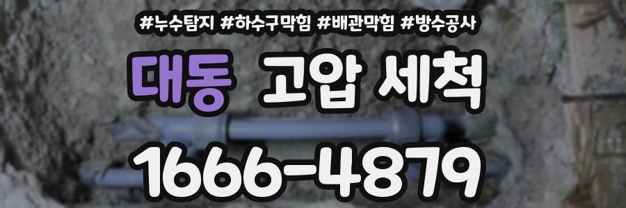 대동 고압 세척