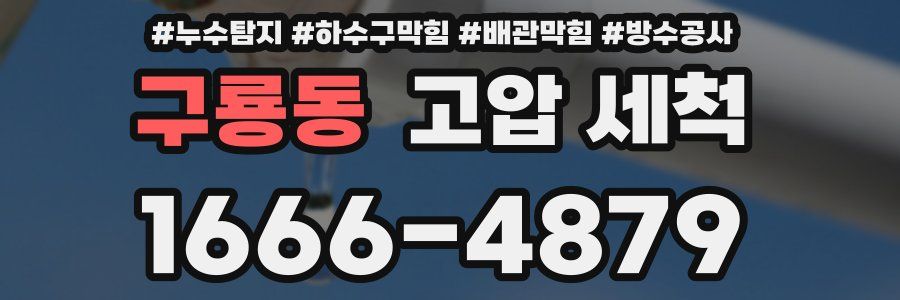 구룡동 고압 세척