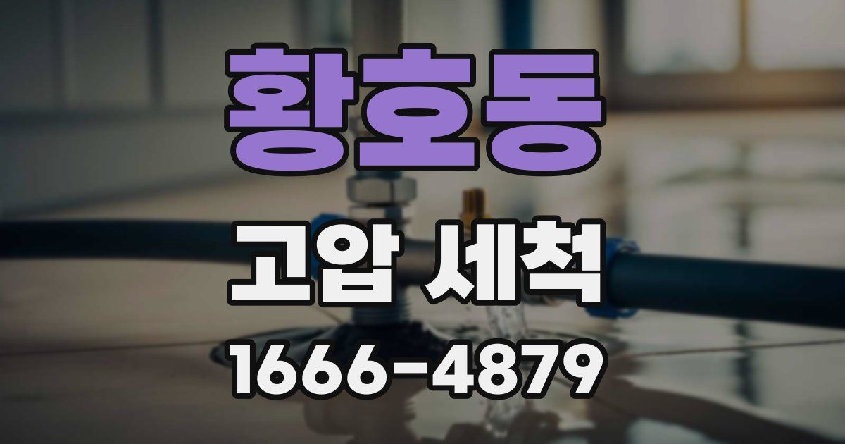 황호동 고압 세척