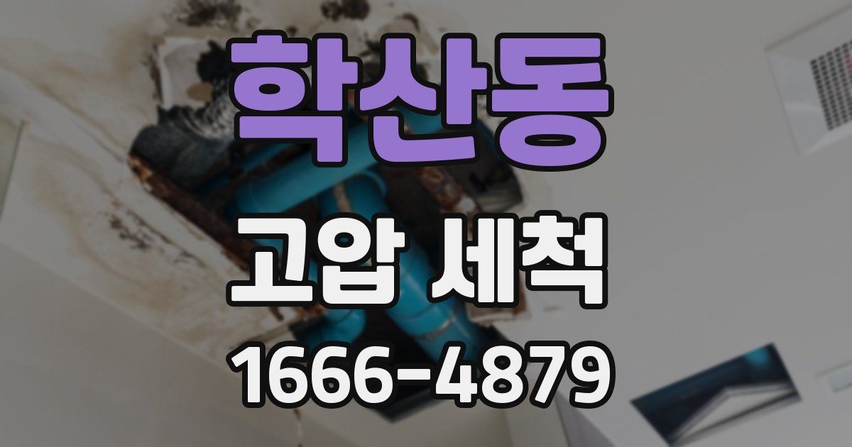 학산동 고압 세척