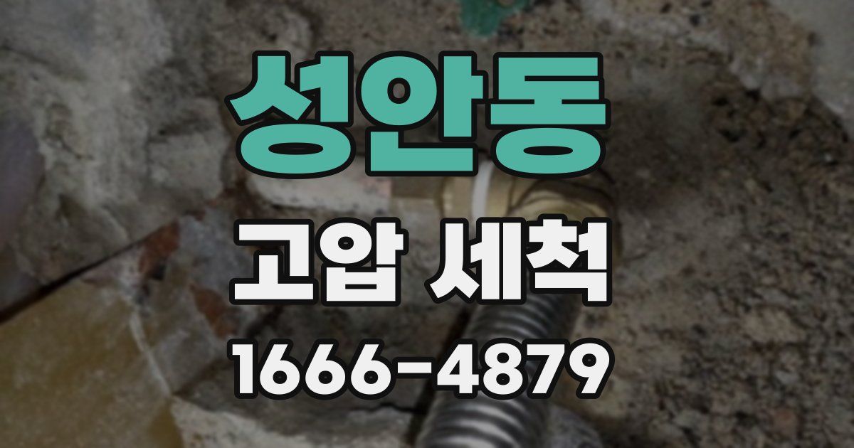 성안동 고압 세척