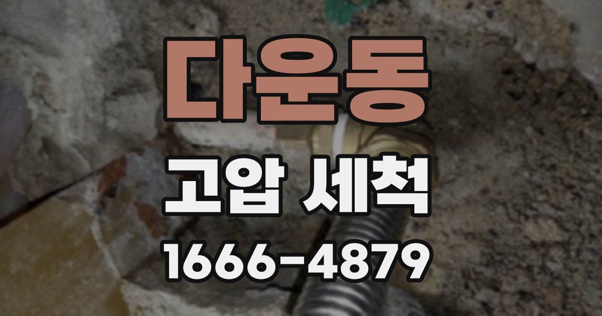 다운동 고압 세척