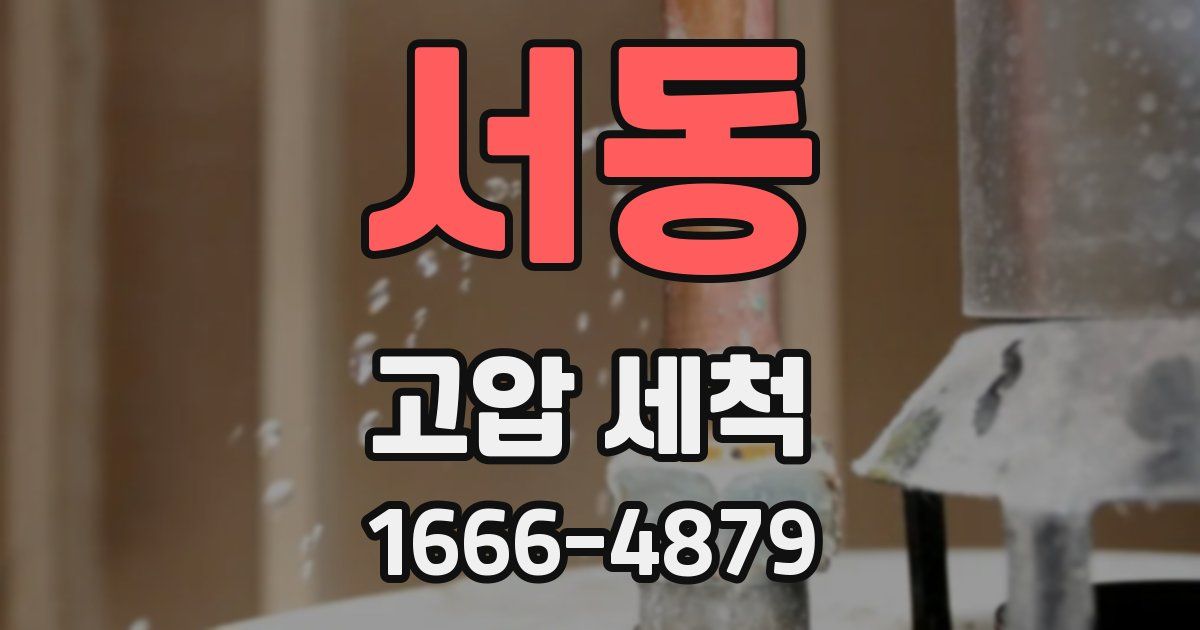 서동 고압 세척