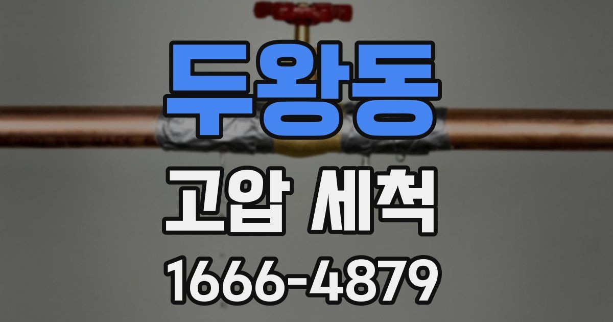 두왕동 고압 세척
