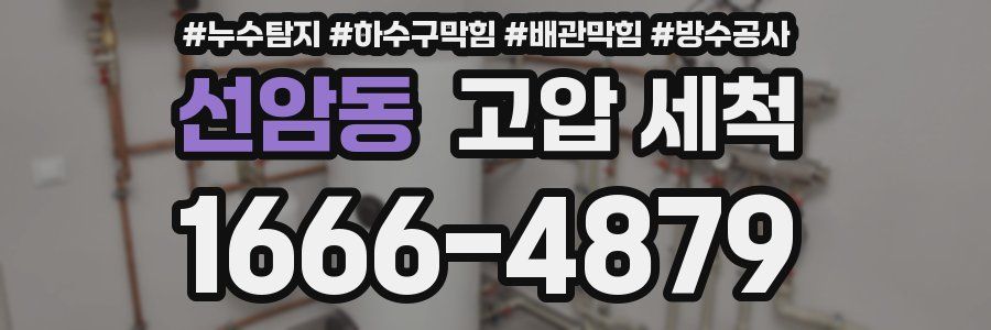 선암동 고압 세척