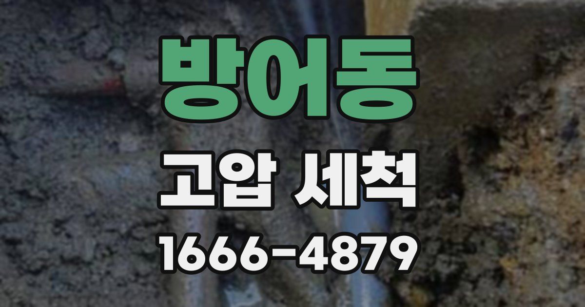 방어동 고압 세척
