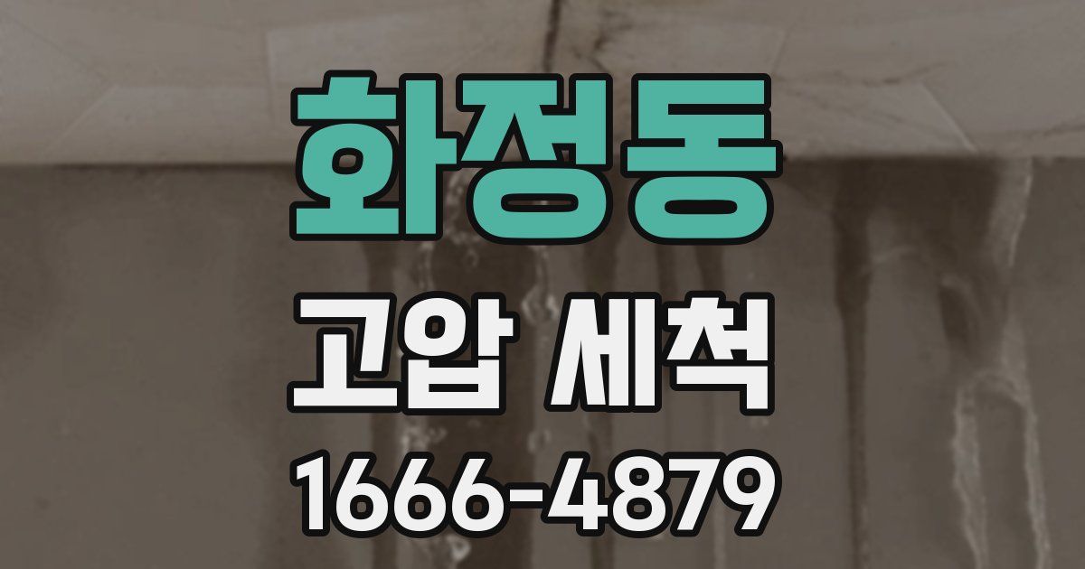 화정동 고압 세척